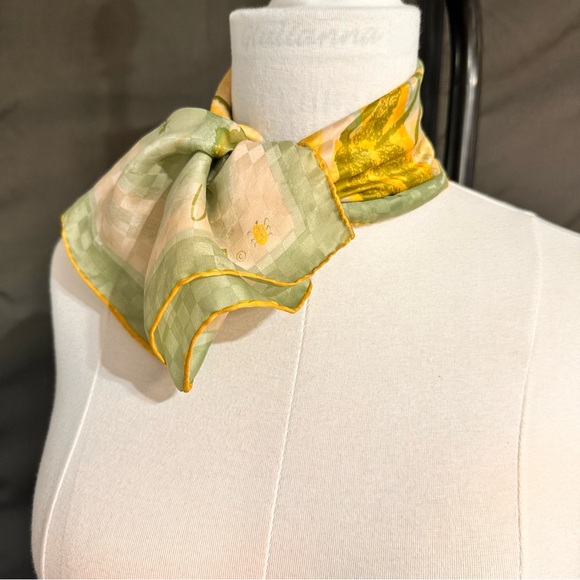 Scarves By Vera Neumann Japan Silk Lightweight Vintage Scarfs Sailboat Trees - Picture 1 of 8